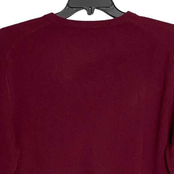 Daniel Cremieux V-Neck Sweater Men's Large Luxury Cashmere Burgundy NEW - Picture 6 of 15